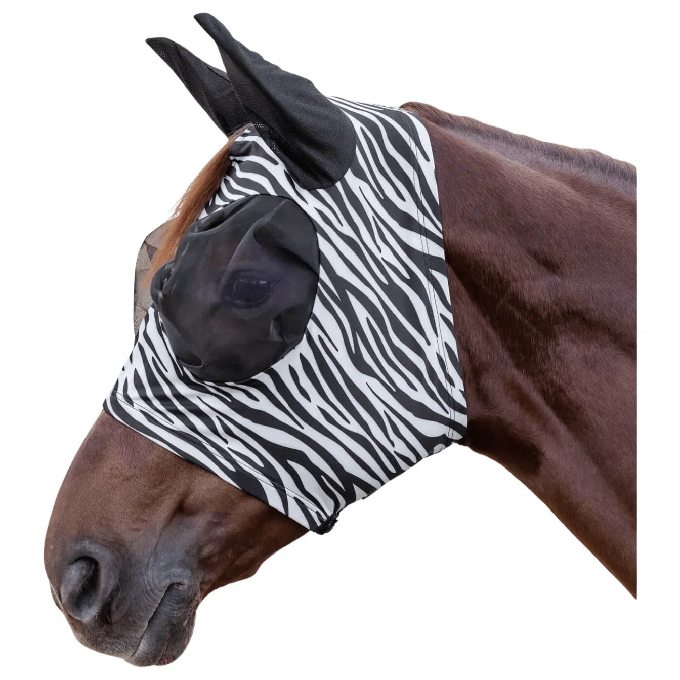 Waldhausen Fliegenmaske Puck Zebra, schwarz/weiß