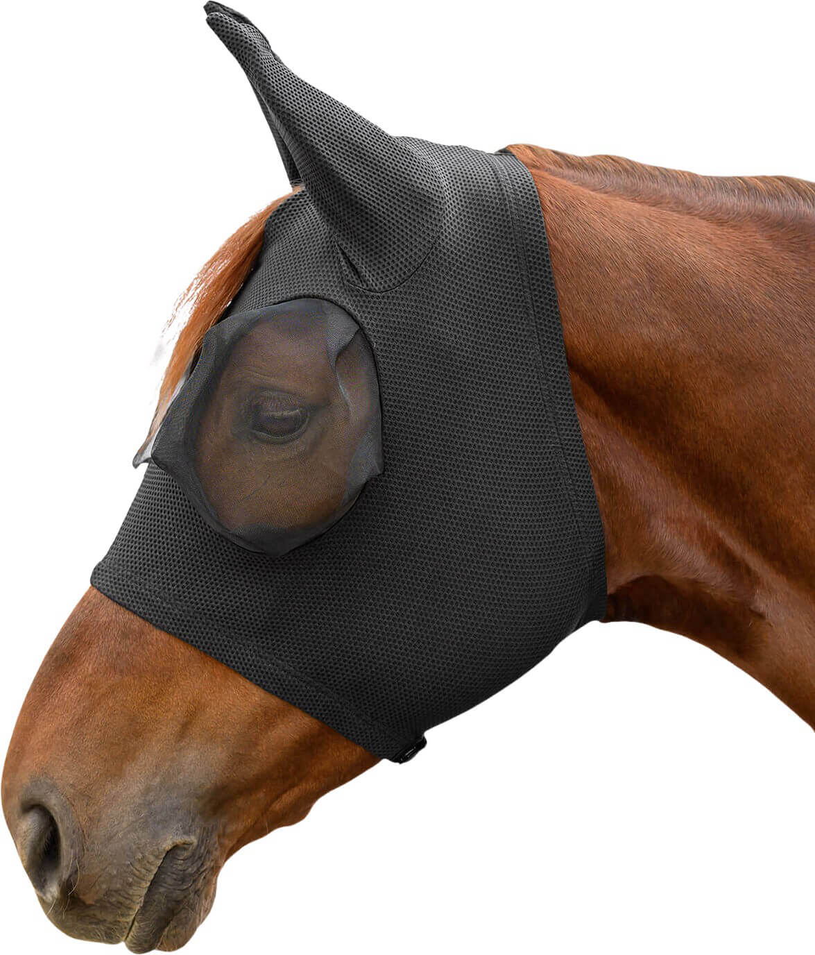 Waldhausen Fliegenmaske Puck Breath, schwarz