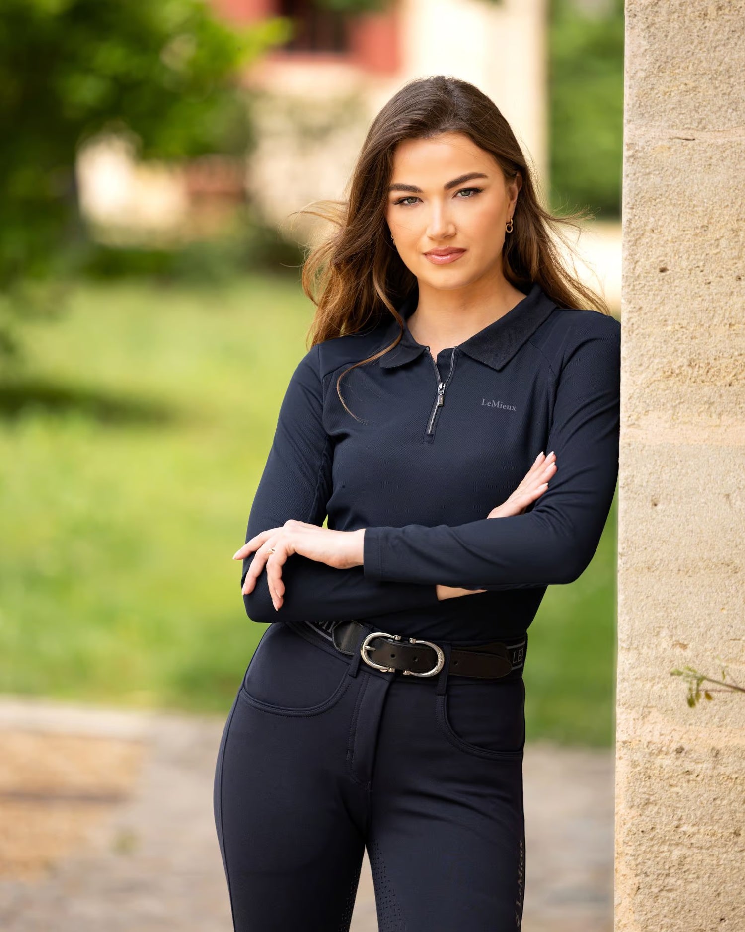 LeMieux Long Sleeve Sport Polo Shirt Damen
